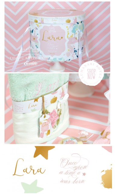 Trusou  de botez brodat cu note moderne, Spring Sounds 8